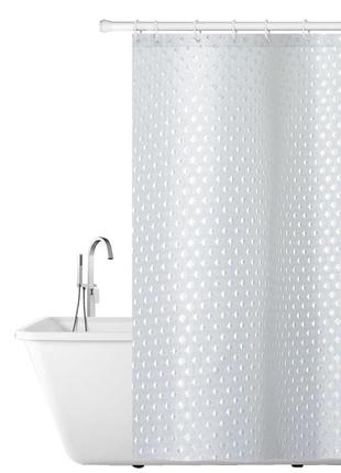 Тканинна штора для ванної кімнати 180х180см, водонепроникний матеріал tatkraft purl