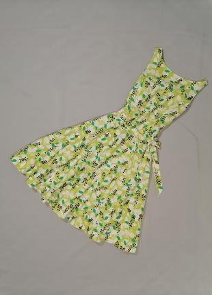 Цена до 25.01 новое льняное платье винтажный ретро стиль нова сукня у вінтажному стилі міді