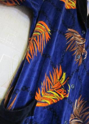 Велюровый натуральный  мягкий теплый халат с поясом3 фото