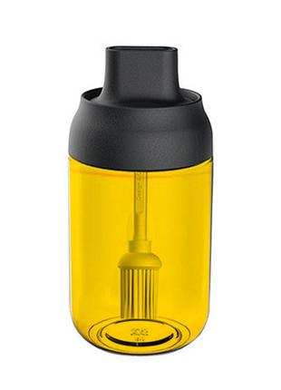 Емкость roborobo xk16 black для хранения растительного масла с кисточкой 250 мл  "gr"