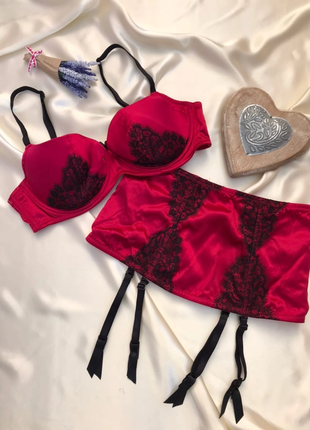 Комплект ann summers размер 80 с, подвязки s-м