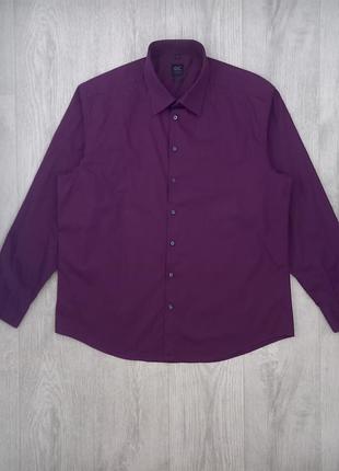 Рубашка длинный рукав oliver conrad фиолетовая, 2xl.