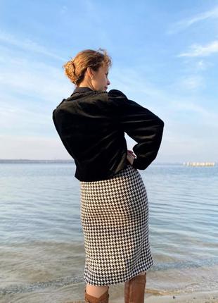 Вовняна спідниця гусинная лапка2 фото