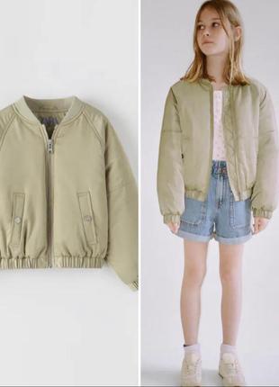 Атласна куртка-бомбер zara 152 р.