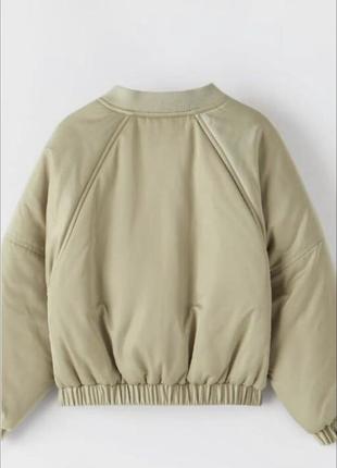 Атласна куртка-бомбер zara 152 р. 3