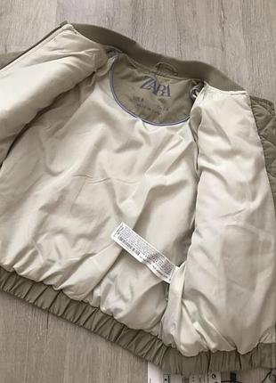 Атласна куртка-бомбер zara 152 р. 6