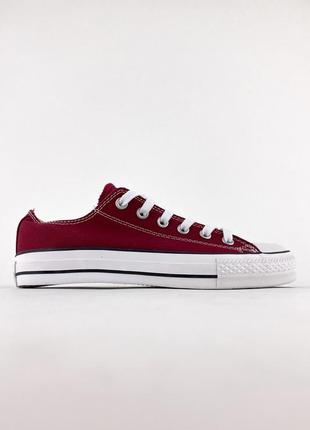 Кеди жіночі all star low burgundy