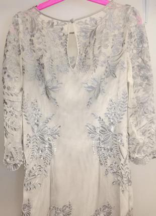 Сіра сукня-сіточка з вишивкою karen millen, оригінал, р. s