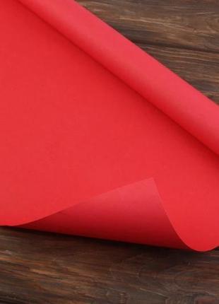 Пакувальний папір червона двостороння 8 м*70 см2 фото
