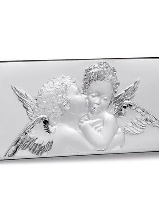 Декоративне панно срібне,ексклюзивний дизайн «ангели», linea argenti, 7,5х17,3 див.,(pd210.7)