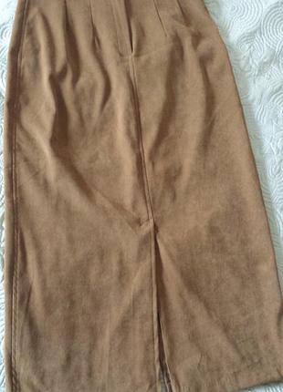 Шикарная длинная юбка под замш от today