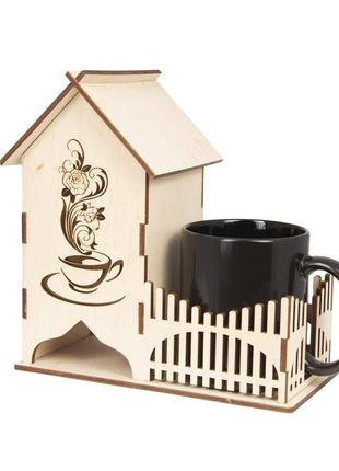 Підставка для чайних пакетиків з чашкою-хамелеон - чайний будиночок