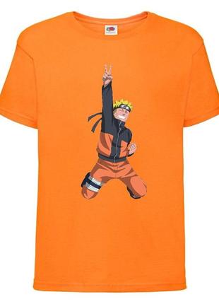 Футболка наруто (naruto - 0039) оранжевая 104-116-128-140-152-164 размер