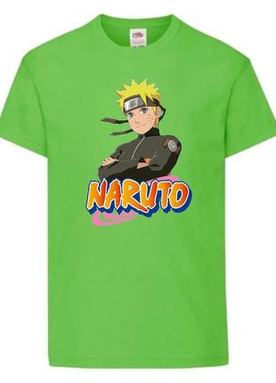 Футболка наруто (naruto - 0035) салатовая 104-116-128-140-152-164 размер