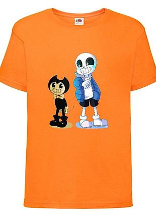 Футболка бенди и чернильная машина 002 оранжевая 98-104-116-128-140-152-164 размер