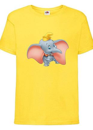 Футболка детская дамбо желтая, размер 104-164