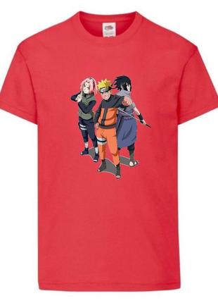 Футболка наруто (naruto - 0053) красная 104-116-128-140-152-164 размер