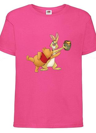 Футболка детская винни пух 006 (wnp 006 crm) малиновая, размер 98-104-116-128-140-152-164 см
