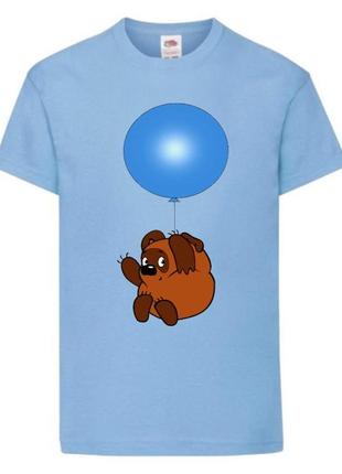 Футболка детская винни пух 001 (wnp 001 lbl) голубая, размер 98-104-116-128-140-152-164 см