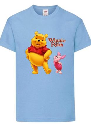 Футболка детская винни пух 019 (wnp 019 lbl) голубая, размер 98-104-116-128-140-152-164 см