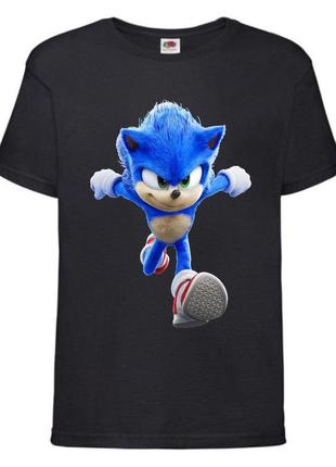 Футболка детская соник (sonic) черная (snc  blc-7)