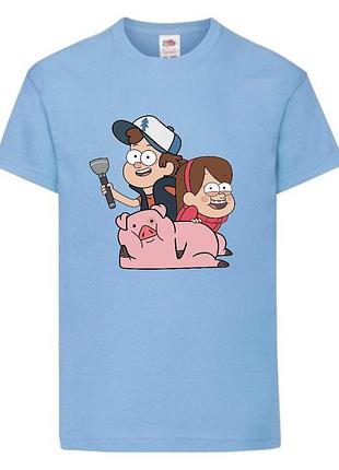 Футболка детская гравити фолз (gravity falls) голубой (gf  lblu-04)