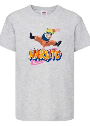 Футболка наруто (naruto - 0037) серая 104-116-128-140-152-164 размер