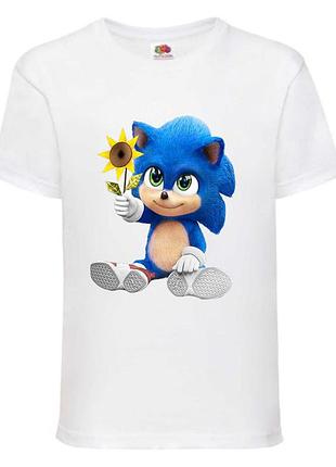 Футболка детская соник (sonic) белая (snc  wh-01)
