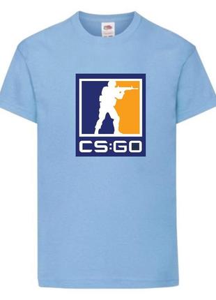 Футболка детская контр страйк 0013 (csg-0013) голубая, размер 104-116-128-140-152-164
