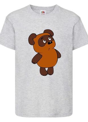 Футболка детская винни пух 009 (wnp 009 gry) серая, размер 98-104-116-128-140-152-164 см