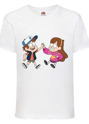 Футболка детская гравити фолз (gravity falls) белая (gf  wh-05)