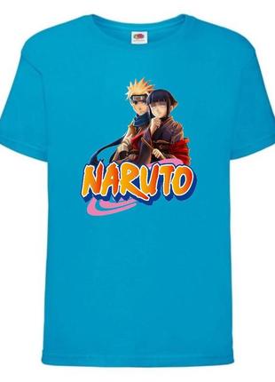 Футболка наруто (naruto - 0043) голубая 104-116-128-140-152-164 размер