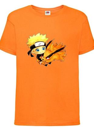 Футболка наруто (naruto - 0058) оранжевая 104-116-128-140-152-164 размер