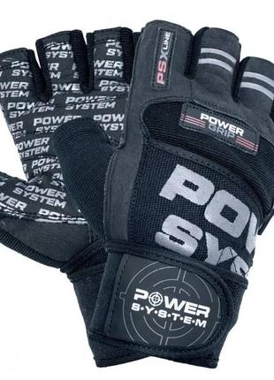 Перчатки для фитнеса и тяжелой атлетики power system power grip ps-2800 black s