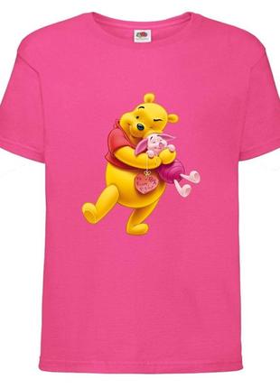 Футболка детская винни пух 011 (wnp 011 crm) малиновая, размер 98-104-116-128-140-152-164 см
