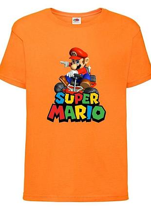 Футболка супер марио (super mario) оранжевая (smar or-04)