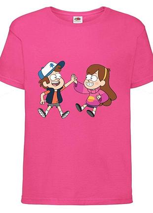 Футболка детская гравити фолз (gravity falls) розовая (gf  pin-06)