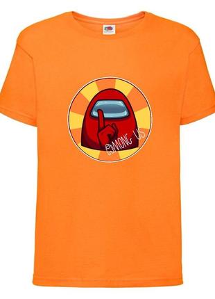 Футболка амонг ас (among us-01) оранжевая 116-128-140-152-164 размер