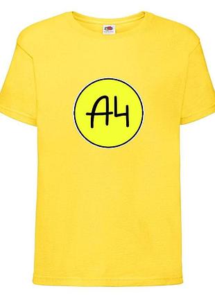 Футболка влад а4 бумага (а4-01) желтая 104-116-128-140-152-164
