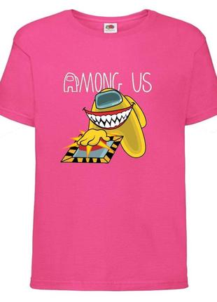 Футболка амонг ас (among us-002) розовая 116-128-140-152-164 размер