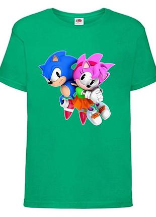 Футболка детская соник (sonic) зеленая (snc  grn-04)