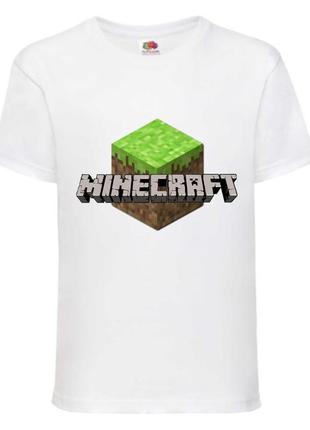 Футболка детская майнкрафт minecraft (mc-05) белая