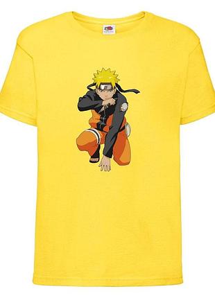Футболка наруто (naruto - 0045) желтая 104-116-128-140-152-164 размер