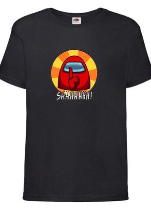 Футболка амонг ас (among us-008) черная 116-128-140-152-164 размер