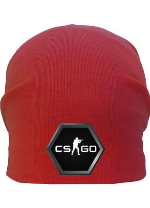 Шапка детская контр страйк 007 (csg-007) красная, размер 50-52, 54-56 см