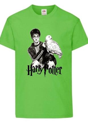 Футболка гарри поттер 116-164 размер (gp-010) светло зеленая