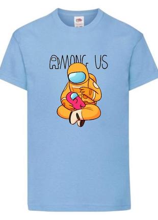 Футболка амонг ас (among us-005) голубая 116-128-140-152-164 размер