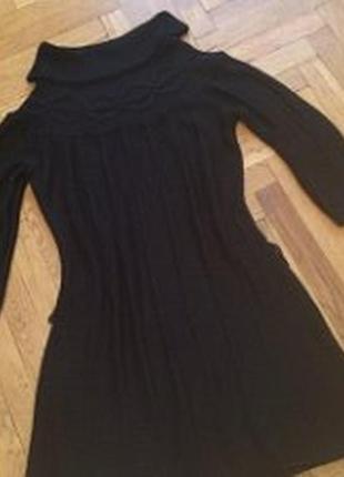 Вязанное платье,черное,yessica2 фото