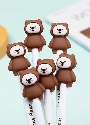 Набір ручок гелевих 0.5 мм bp5006 honey bear (4шт)
