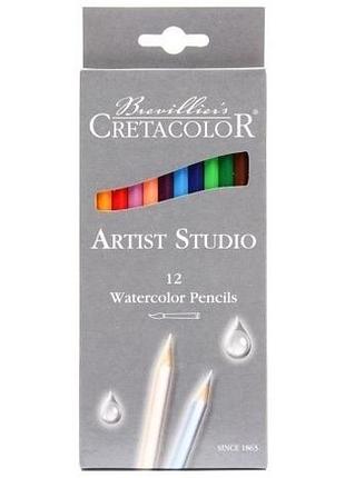 Олівці кольорові "cretacolor" 12кол. 90528112 "artist studio" акварельні картонна коробка